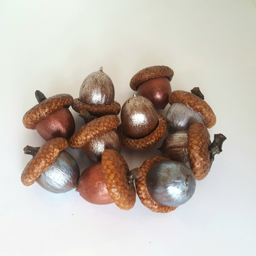 Hand Painted Acorn Decorations